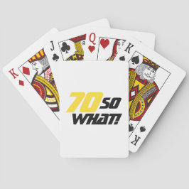 70 so, was Funny Zitat 70. Geburtstag Spielkarten