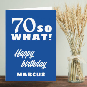 70 so, was Funny Zitat Typografie 70. Geburtstag Karte