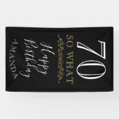 70 So, was lustiges Zitat Black Elegant 70. Geburt Banner (Horizontal)