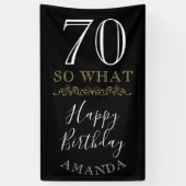 70 So, was lustiges Zitat Black Elegant 70. Geburt Banner (Vertikal)
