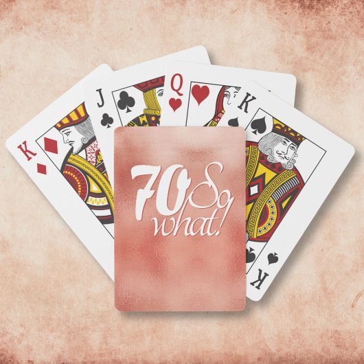 70 So, was Positive Script Rose Gold 70. Geburtsta Spielkarten