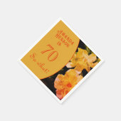 70 so What Yellow Rose Funny 70 th Birthday Party Serviette (Ecke)