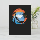 70.Surfing Surfer Girl Surfbrett Sunse Sunse Save The Date (Stehend Vorderseite)