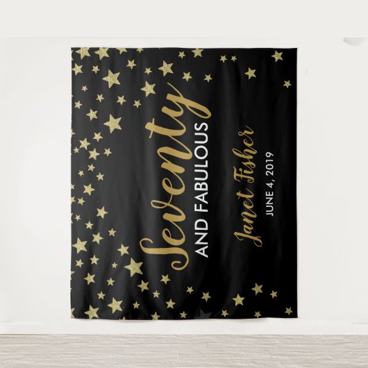 70 u. fabelhafte Geburtstag Wandteppich (Vorderseite)