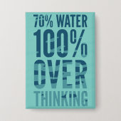 70 % überdenkender Wasserknopf Button (Vorderseite)