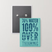 70 % überdenkender Wasserknopf Button (Vorderseite/Rückseite)