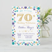 70. Überraschung Birthday Party Einladung (Stehend Vorderseite)