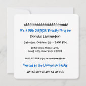 70. ÜBERRASCHUNG Geburtstagsballons Vorlage (Rückseite)