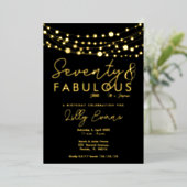 70. Überraschung Geburtstagsparty Einladung elegan (Stehend vorne)