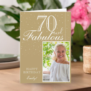 70 und Fabelhaft Elegante 70. Geburtstagsfoto  Karte