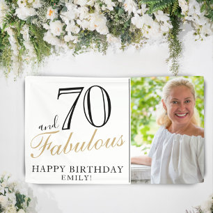 70 und Fabelhaft Elegantes 70. Geburtstagsfoto-Ban Banner