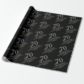 70 und fabelhafte Elegant Black 70. Geburtstag Geschenkpapier (Ungerollt)