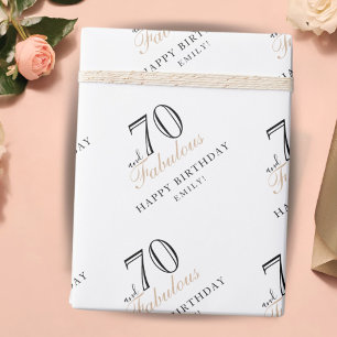 70 und fabelhafte Elegant Frauen 70. Geburtstag Geschenkpapier