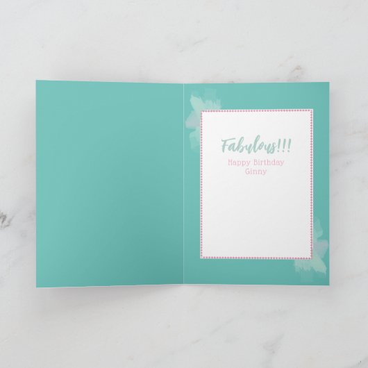 70 und fabelhafter süßer ethnischer Cartoon Geburt Karte (Innenseite)