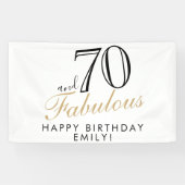 70 und fabelhaftes Elegant 70. Geburtstag Banner (Horizontal)