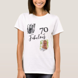 70 und Fabulous 2 Foto 70. Geburtstag T-Shirt