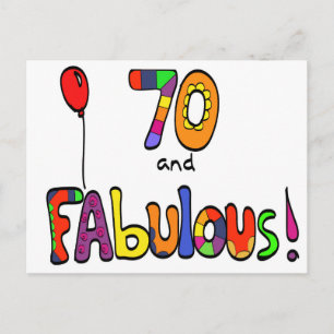 70 und fabulous 70. Geburtstag Postkarte