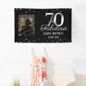 70 und Fabulous Birthday Confetti Foto Banner (Insitu)