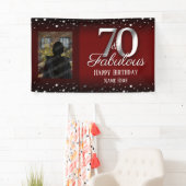 70 und Fabulous Birthday Confetti Foto Banner (Insitu)