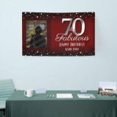 70 und Fabulous Birthday Confetti Foto Banner (Messeveranstaltung)