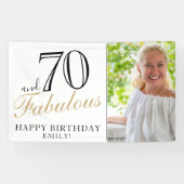70 und fabulous Elegant 70. Geburtstag Foto Banner (Horizontal)