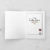 70 und Fabulous Female Cartoon Wein Geburtstag Karte (Innenseite)