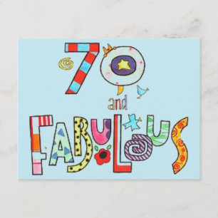 70 und fabulous Happy 70. Geburtstag Karte
