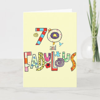 70 und Fabulous - Happy 70. Geburtstag Karte