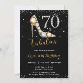 70 und Fabulous High Heel Diamonds 70. Geburtstag Einladung