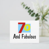 70 und Fabulous Postkarte (Stehend Vorderseite)