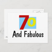 70 und Fabulous Postkarte (Vorne/Hinten)