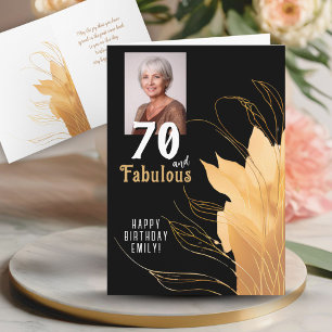 70 und Fantastisch Goldfolie 70. Geburtstag Foto Karte