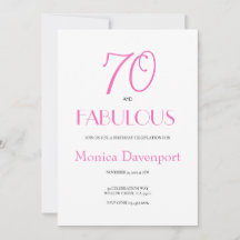 70 und fantastische 70. Geburtstagsfeier 