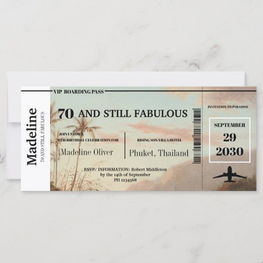 70 und immer noch fabelhafter Tropischer Boarding  (Vorderseite)