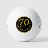 70 und immer noch Swingin'Golf Balls Golfball (Vorderseite)
