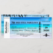 70 und noch Fabelous Boarding Pass Geburtstag (Vorne/Hinten)