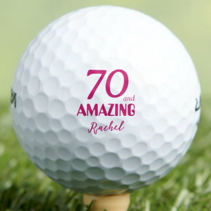 70 und Phantastisch Friend Geschenk - Rosa 70. Geb Golfball