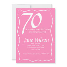 70 und sensationell pinker Geburtstag