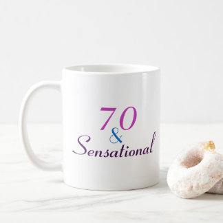 70 und sensationelle 70. Geburtstag klassisches Ge Kaffeetasse