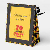 70 und Smokin Hot Party | 70. Geburtstag Geschenkschachtel (Rückseite)
