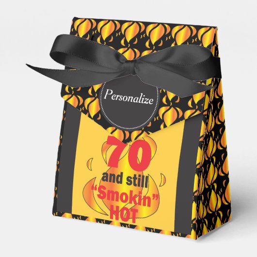 70 und Smokin Hot Party | 70. Geburtstag Geschenkschachtel (Vorderseite)