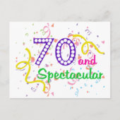 70 und spektakulär postkarte (Vorderseite)