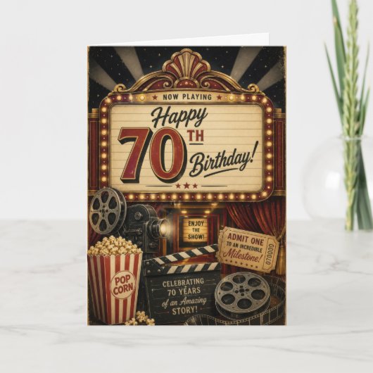 70. Vintage-Geburtstag Karte (Vorderseite)