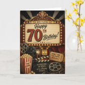 70. Vintage-Geburtstag Karte (Gelbe Blume)