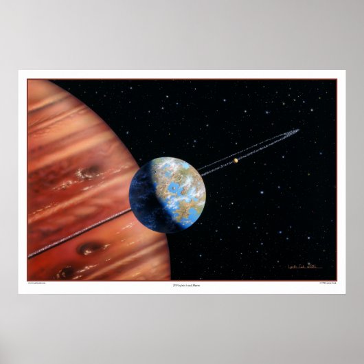 70 Virginis b and Moons Print Poster (Vorne)