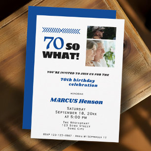 70 Was für ein lustiger Meilenstein 70. Geburtstag Einladung
