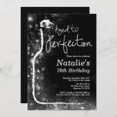 70. Wein Geburtstag Einladung. Alter bis Perfektio Einladung (Vorne/Hinten)