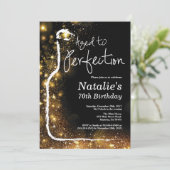 70. Wein Geburtstag Einladung. Alter bis Perfektio Einladung (Stehend Vorderseite)