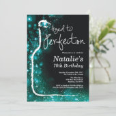 70. Wein-Geburtstag gealtert zur Perfektion Einladung (Stehend Vorderseite)