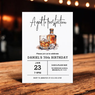 70. Whiskey Geburtstagsparty im Alter bis Perfecti Einladung